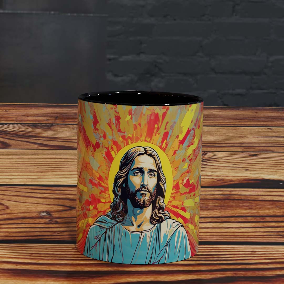 Taza de Jesús: Fe y Esperanza en Colores Vivos
