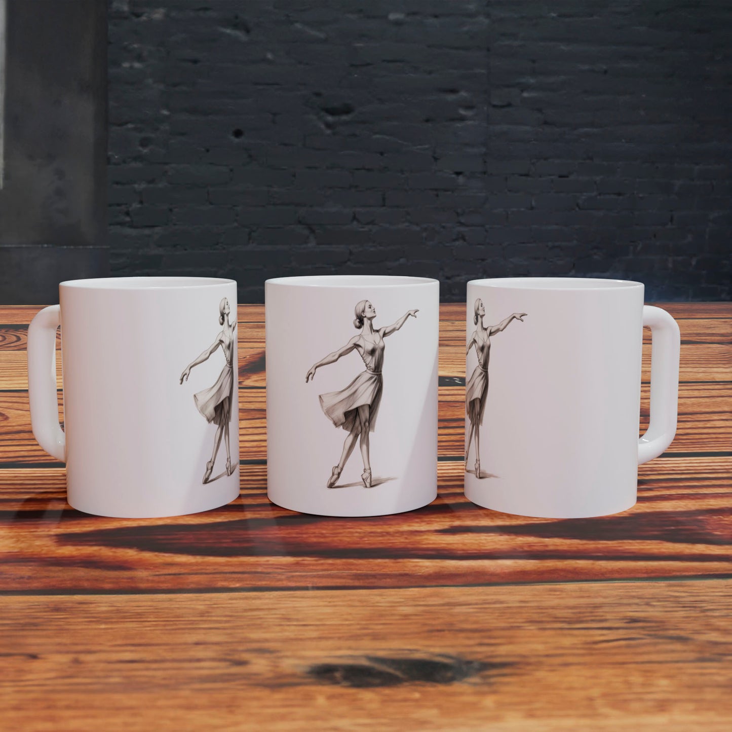 Danza en Movimiento: Taza con Ilustración de Ballet