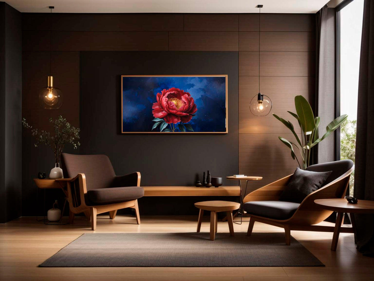 Elegancia en Azul y Rojo