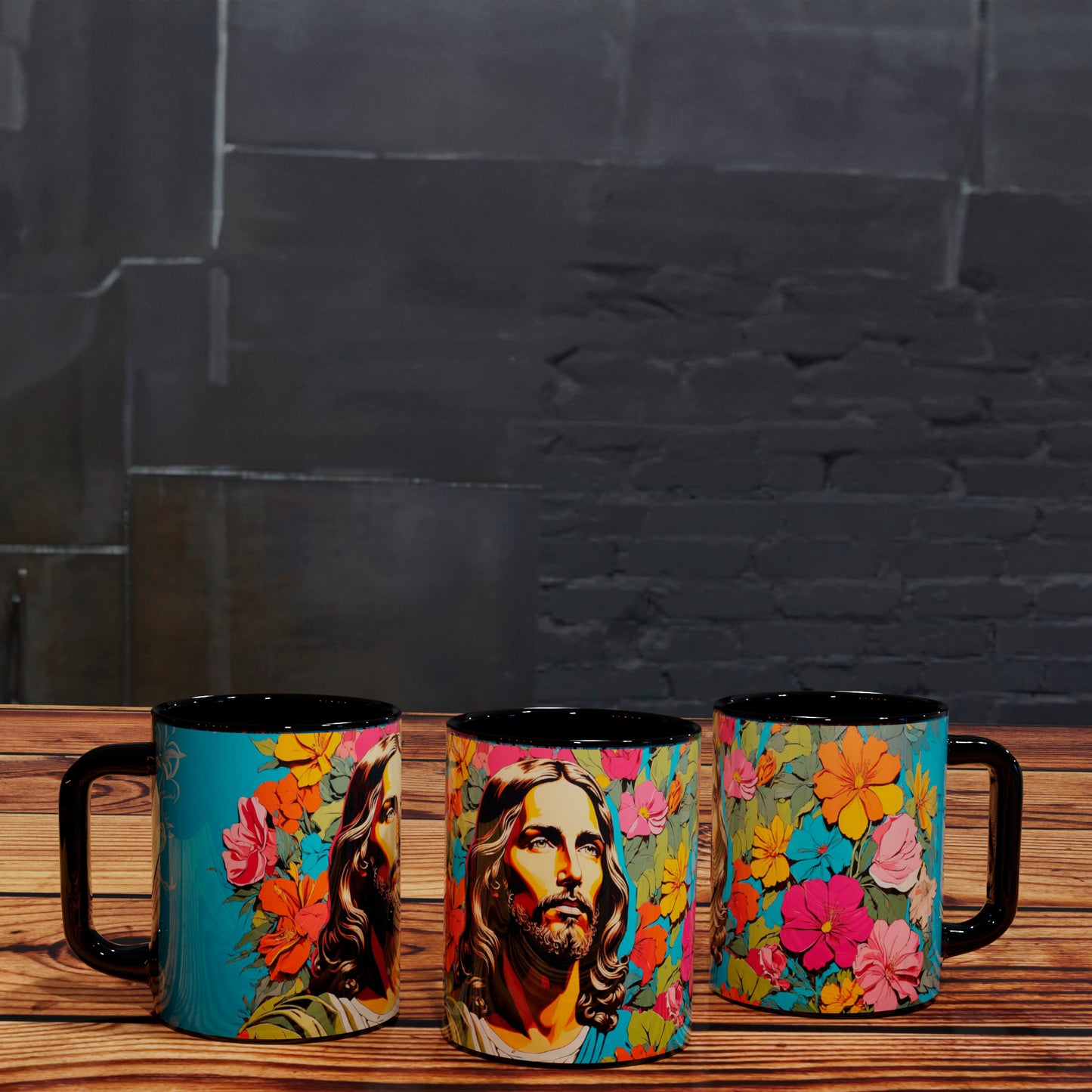 Jesús Con Flores Colores Vivos BBM