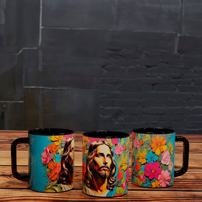Jesús Con Flores Colores Vivos BBM