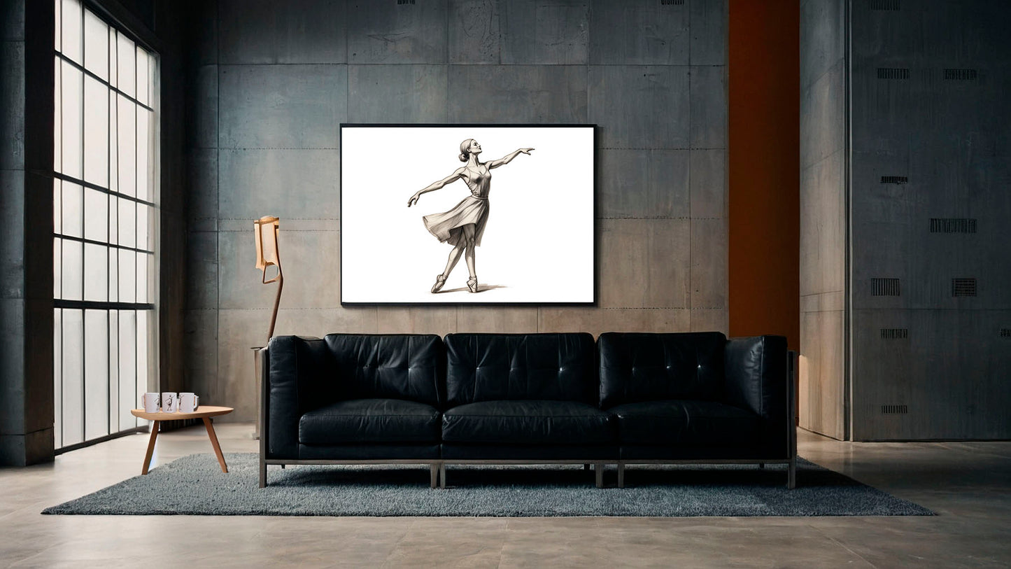 Danza en Movimiento: Taza con Ilustración de Ballet